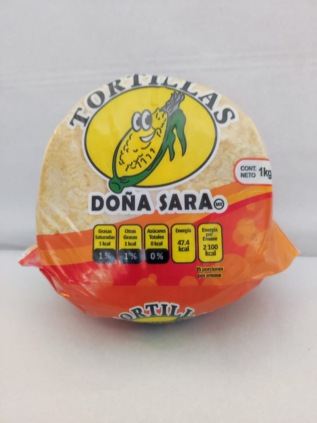 Producto Tortilla empaquetada 1 kg DOÑA SARA